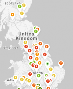 Map of UK solar energy