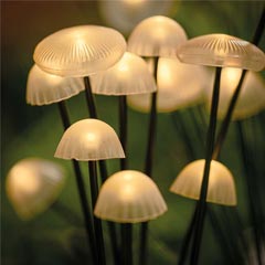 Woodland Solar Mushroom Lights (3 x Sets of 5)