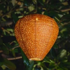 Tyvek Terracotta Solar Garden Lantern - Balloon